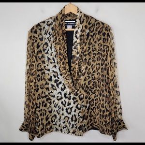 Saks Fifth Avenue The Works | Silk Leopard Blouse